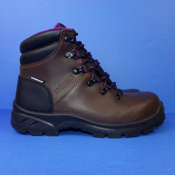 Avenger Safety Footwear Slip Resistant Work Boot Steel Toe Women’s Size 8.5 Wide - Picture 4 of 11
